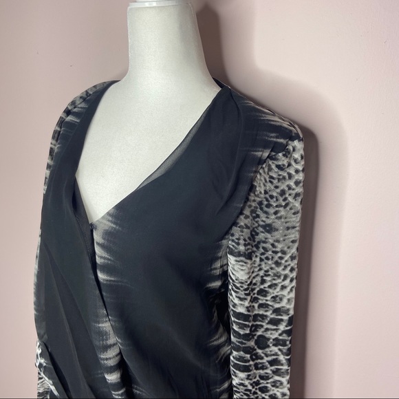 Walter Baker W118 Snakeskin Print Surplice Dress - Picture 9 of 9